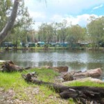Picture of campsite across the quarry