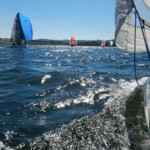 Picture from the deck of a sailboat